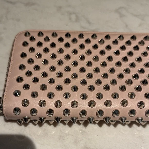 Christian Louboutin Blush Studded Wallet - Picture 3 of 15